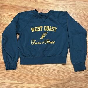 Arizona Jean Company West coast Track & Field blue/green sweatshirt size medium